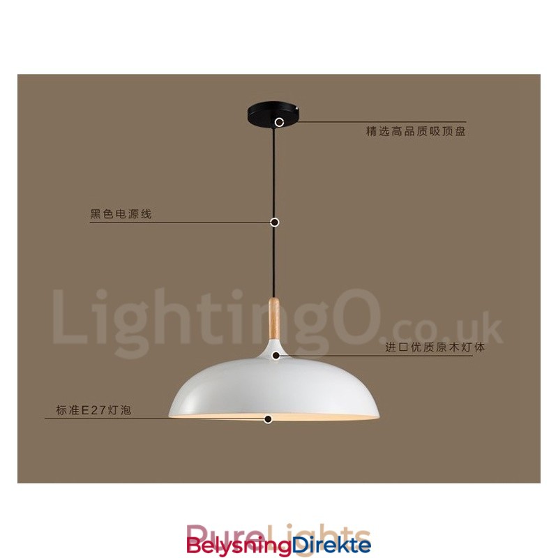 Soverom Moderne Samtidsstil 1 Lys Metall Pendellampe