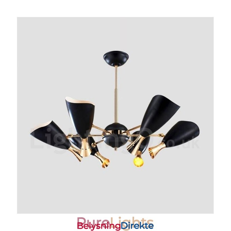 Moderne, Samtidskunstnerisk Lysekrone Med 6 Lys