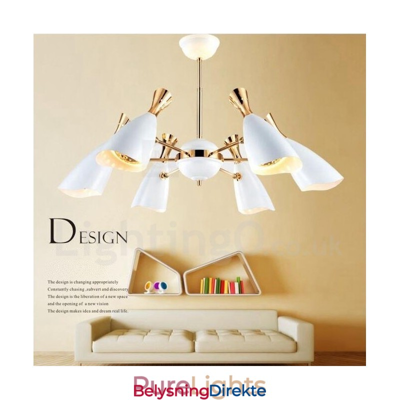 Moderne, Samtidskunstnerisk Lysekrone Med 6 Lys