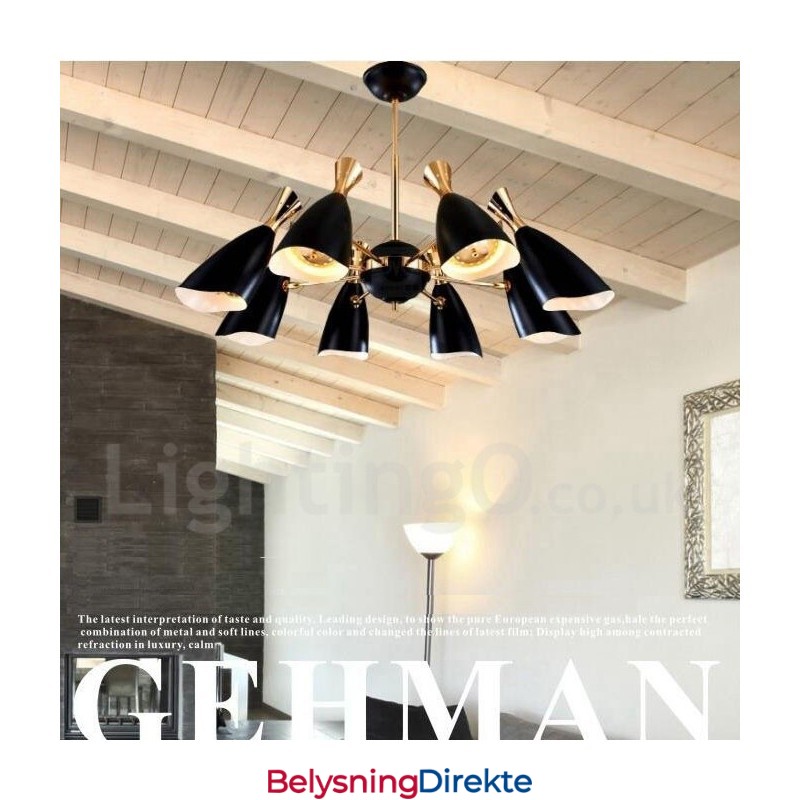 Moderne, Samtidskunstnerisk Lysekrone Med 8 Lys