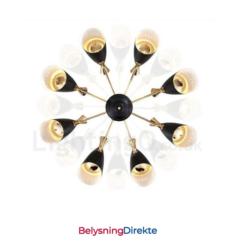 Moderne, Samtidskunstnerisk Lysekrone Med 8 Lys