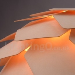 Rustikk Lodge-Pendellampe I Tre Med Kongleform