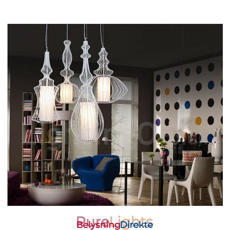 Landlig Vintage Metallvaseformet Anhengslampe