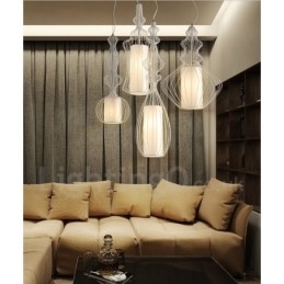 Landlig Vintage Metallvaseformet Anhengslampe