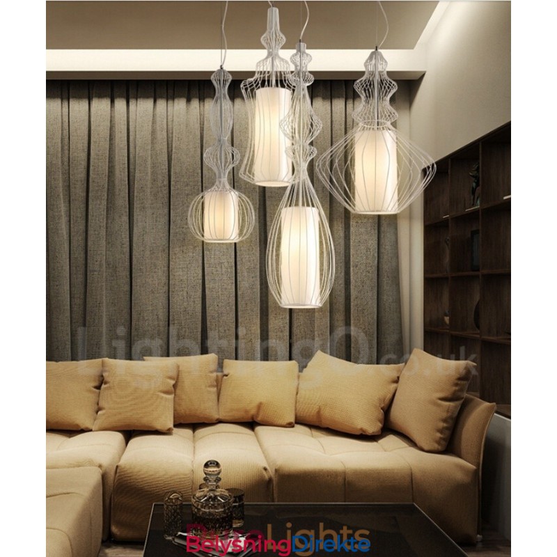 Landlig Vintage Metallvaseformet Anhengslampe