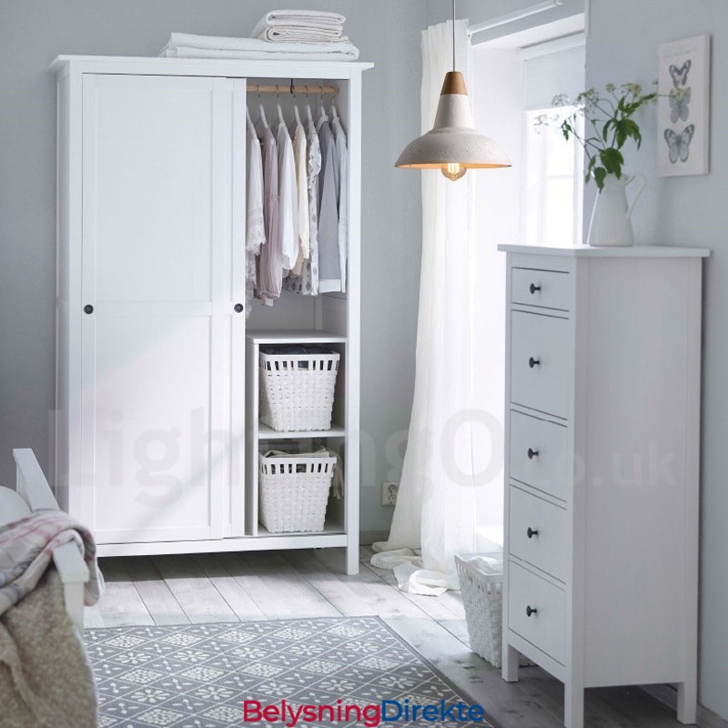 Moderne Samtidsstil 1 Lys Trebetong Pendellampe