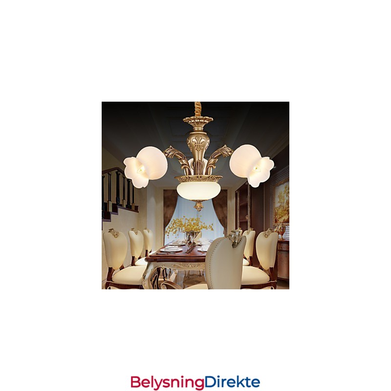 Moderne Samtids Annet Metall Lysekrone