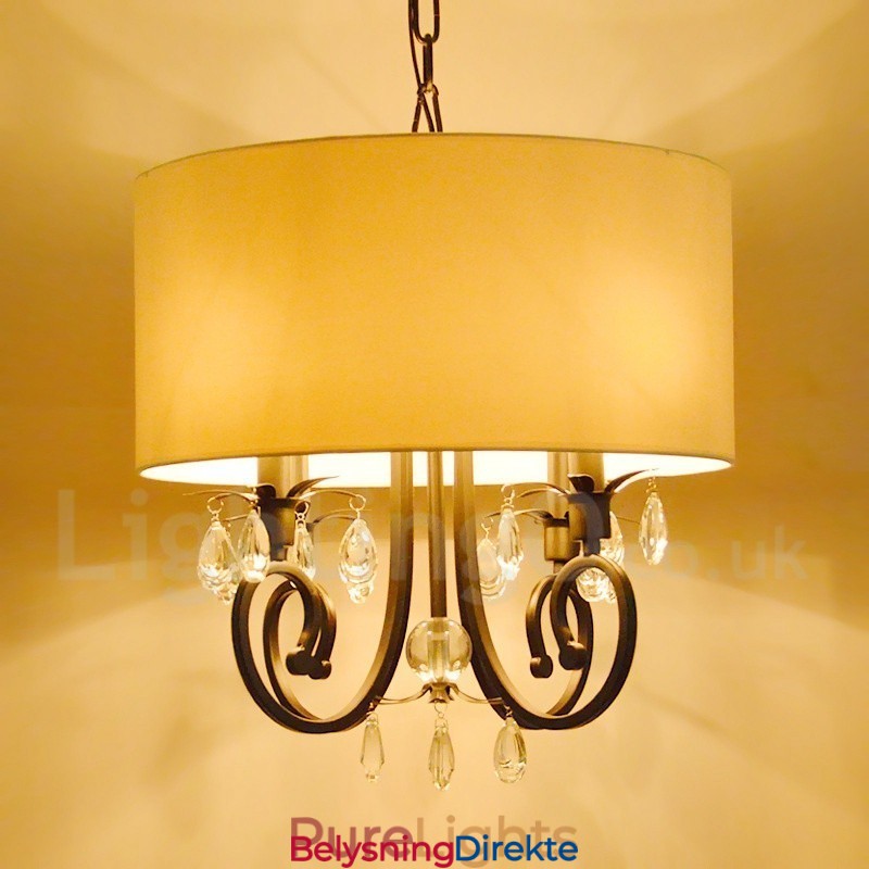 Rustikk Lodge Metall Tromme Pendellampe