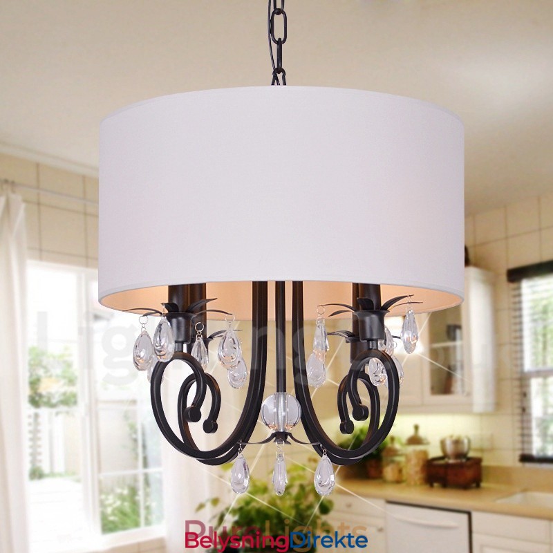 Rustikk Lodge Metall Tromme Pendellampe