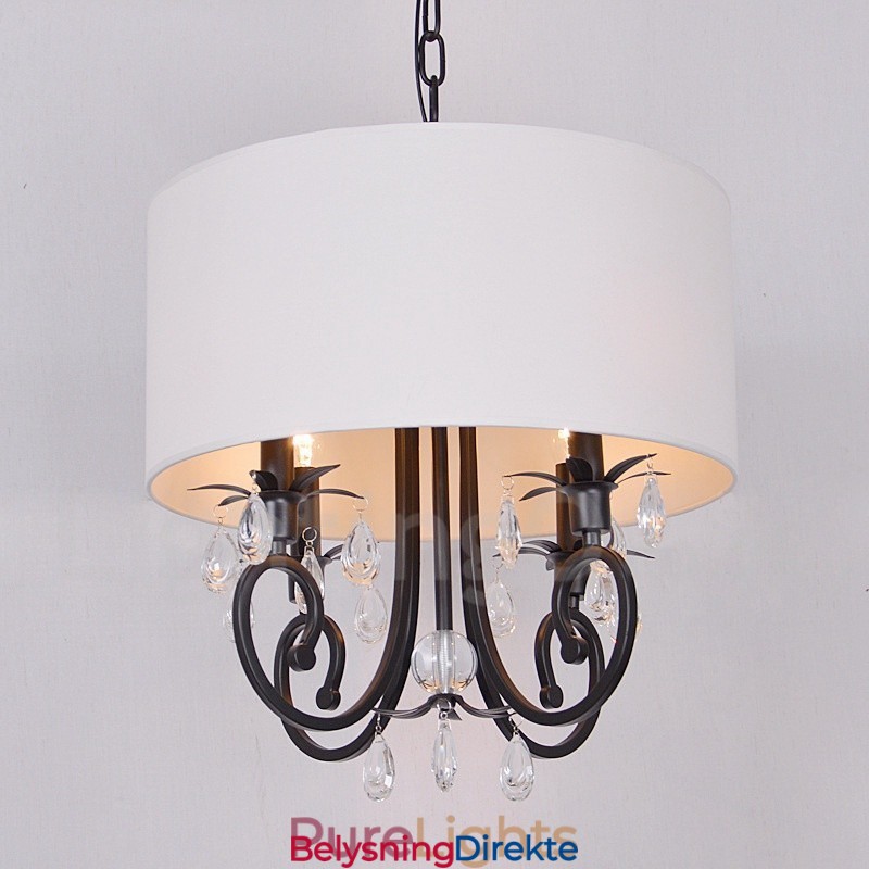 Rustikk Lodge Metall Tromme Pendellampe