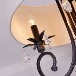 Rustikk Lodge Metall Tromme Pendellampe