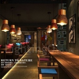 Moderne Samtidsstil 1 Lys Trebetong Pendellampe