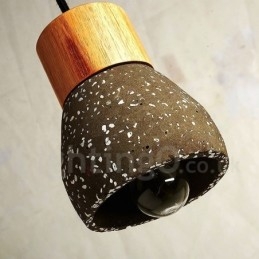 Moderne Samtidsstil 1 Lys Trebetong Pendellampe