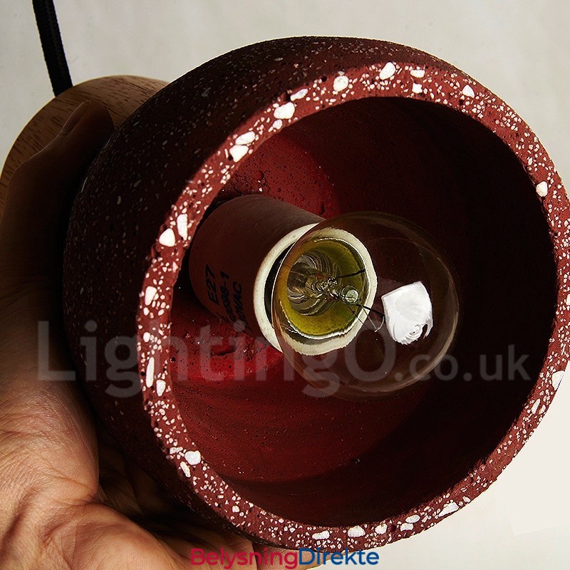 Moderne Samtidsstil 1 Lys Trebetong Pendellampe