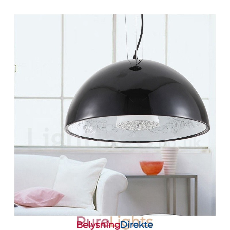 Svart Rustikk Lodge 1 Lys Pendellampe