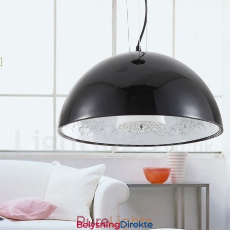 Svart Rustikk Lodge 1 Lys Pendellampe