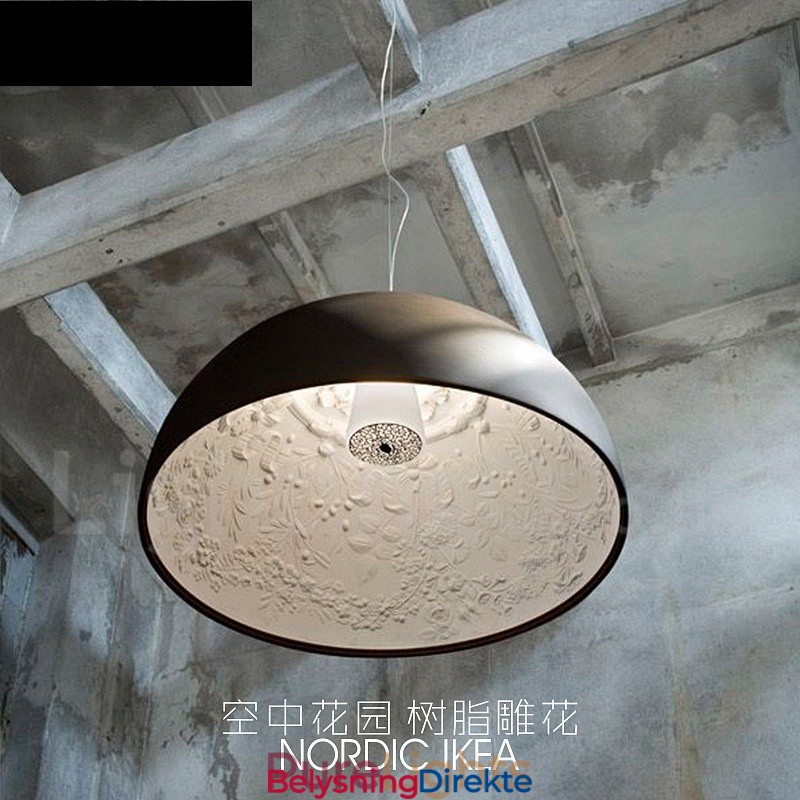 Svart Rustikk Lodge 1 Lys Pendellampe