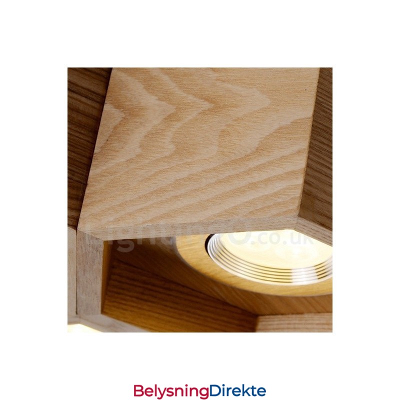 Moderne Og Moderne Pendellampe I Tre Med 5 Lys