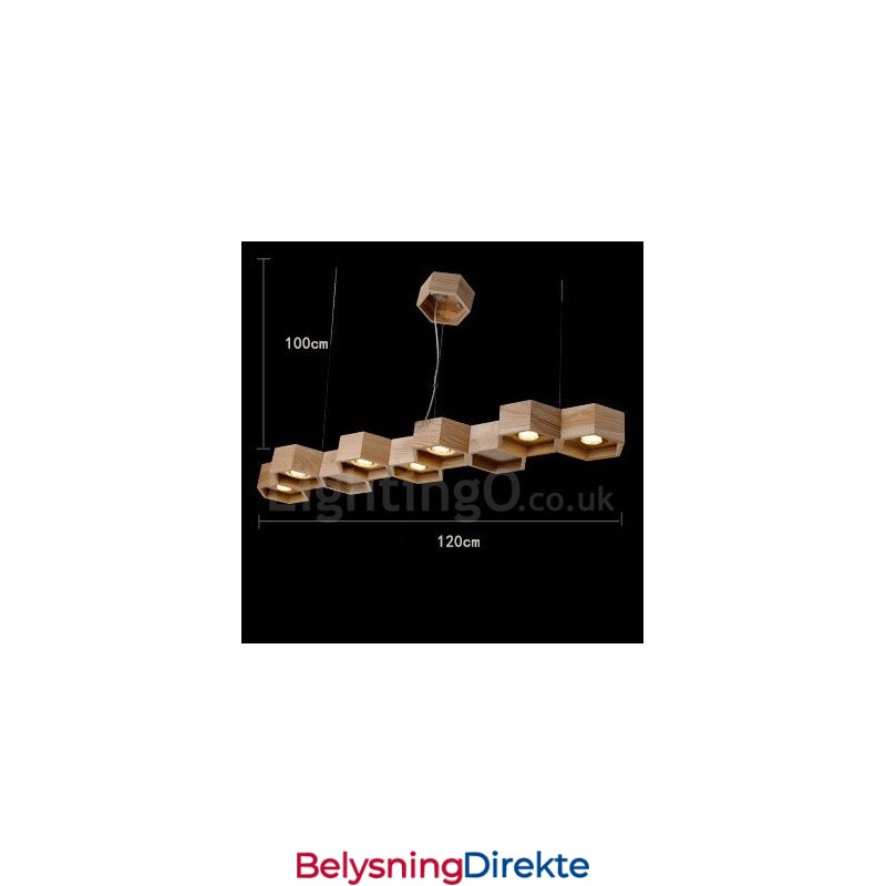 Lys Moderne Og Moderne Pendellampe I Tre