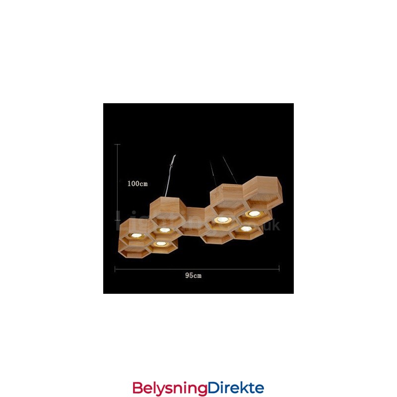 6 Lys Moderne Og Moderne Pendellampe I Tre