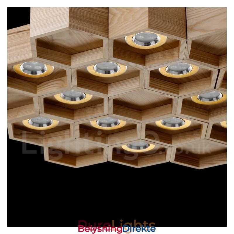 12-Lys Moderne Og Moderne Pendellampe I Tre