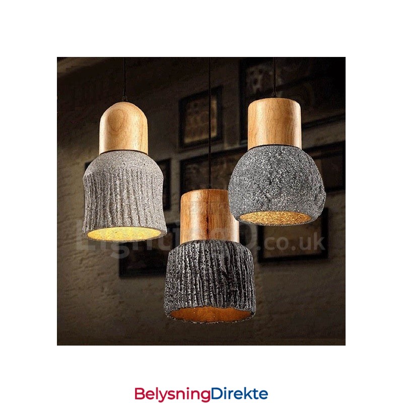 Retro Vintage Trebetong Pendellampe