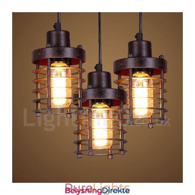 1 Lys Retro Vintage Kobber Pendellampe