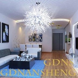 Moderne Lanternekule Krystallkrom Metall Innfelt Montering