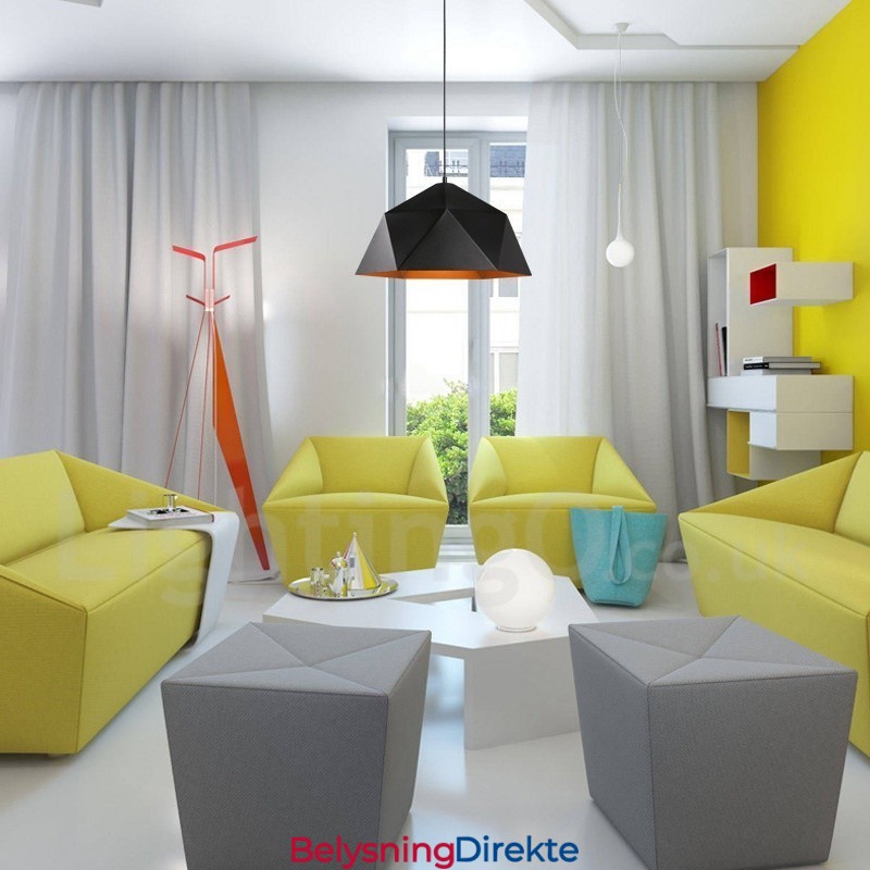 Svart 1 Lys Moderne Samtids Pendellampe