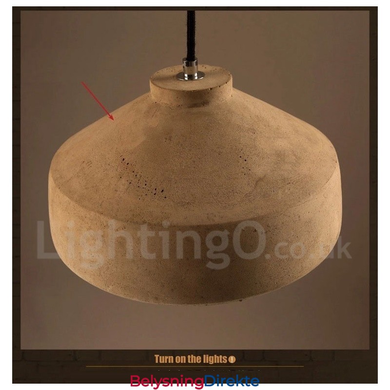 Moderne, Samtidskunst Betong Pendellampe Med Én Lyskilde