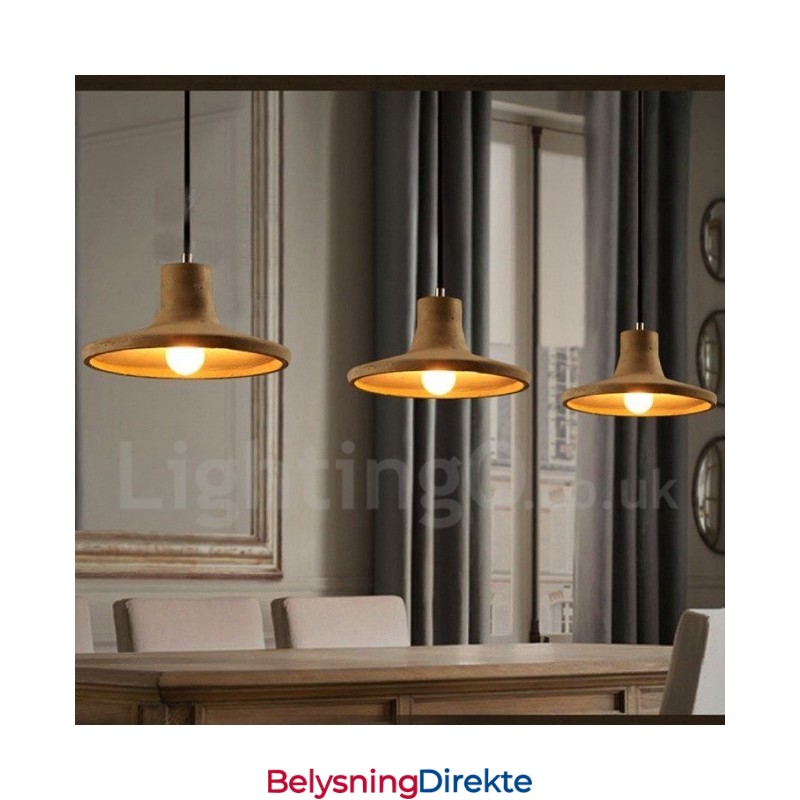 Moderne, Samtidskunst Betong Pendellampe Med Én Lyskilde