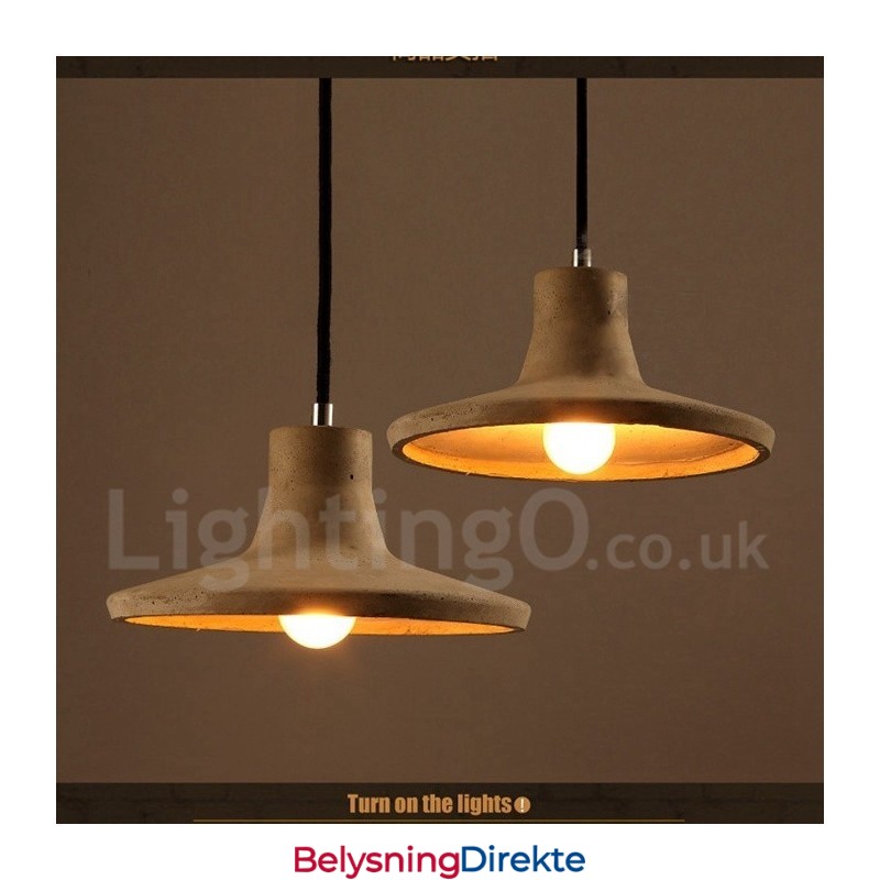 Moderne, Samtidskunst Betong Pendellampe Med Én Lyskilde