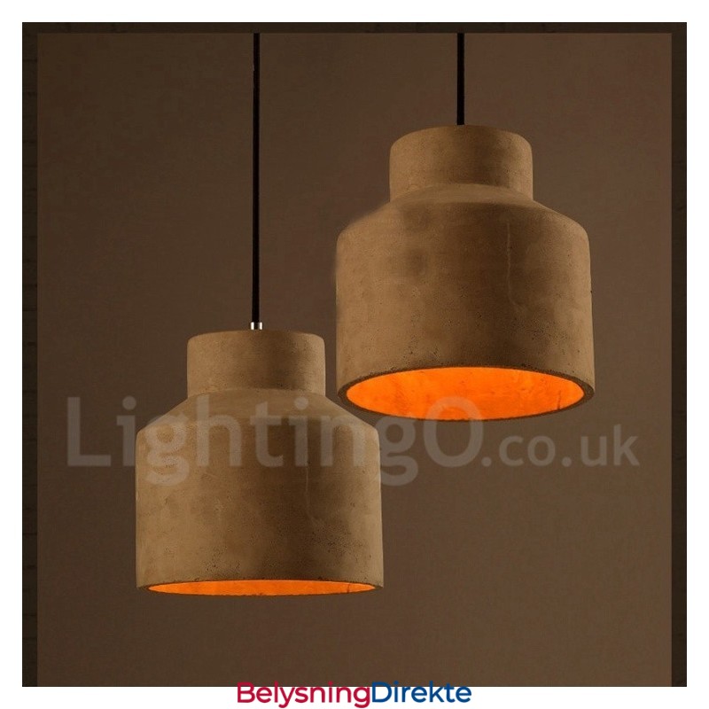 Moderne, Samtidskunst Betong Pendellampe Med Én Lyskilde