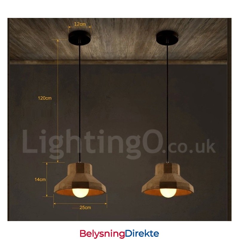 Moderne, Samtidskunst Betong Pendellampe Med Én Lyskilde