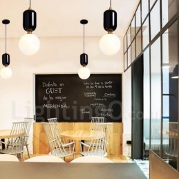 Moderne Og Moderne Pendellampe Med Glassskjerm