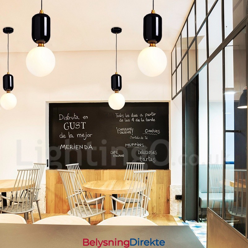 Moderne Og Moderne Pendellampe Med Glassskjerm