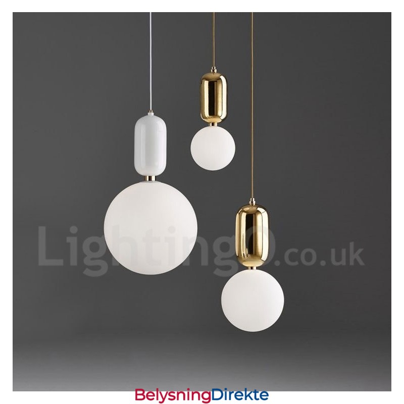 Moderne Og Moderne Pendellampe Med Glassskjerm