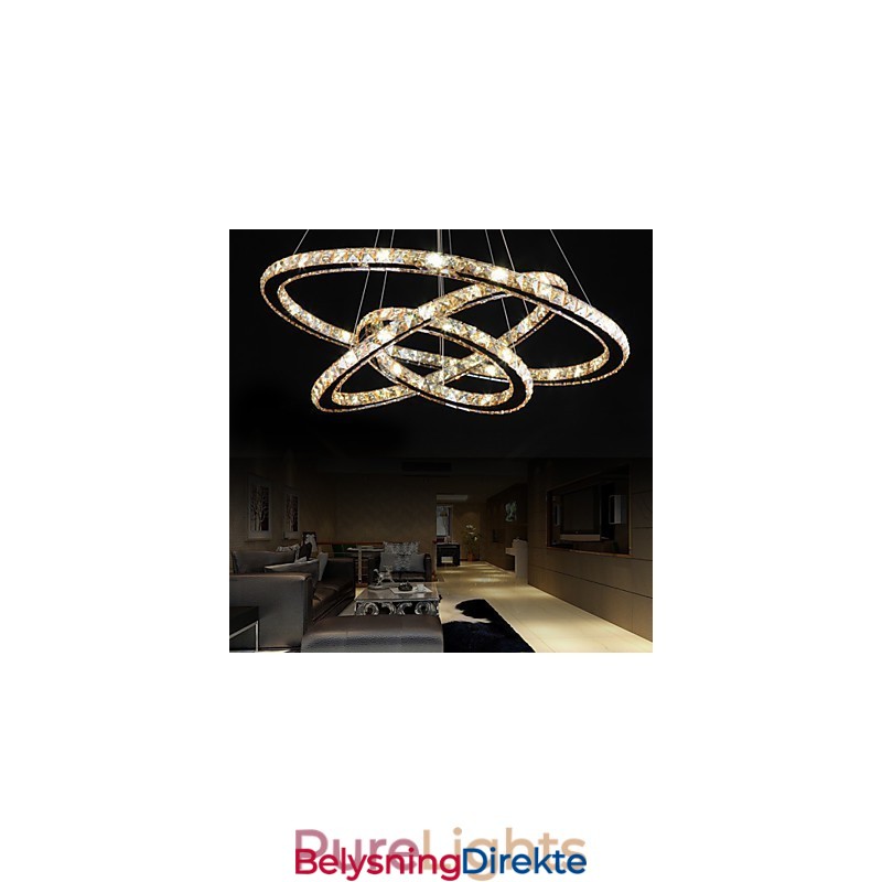 Taklamper Med Moteriktig Ringkrystalltaklampe