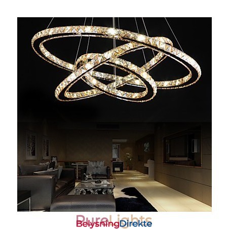 Taklamper Med Moteriktig Ringkrystalltaklampe