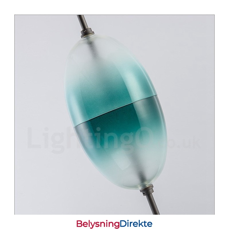 Moderne, Samtidskunstnerisk Anhengslampe Med Gradientfarge Og Glassskjerm