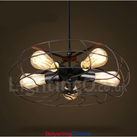 Retro Vintage Pendellampe Med 5 Lys