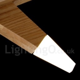 Moderne, Samtidskunstnerisk Pendellampe I Tre Med 12 Lys