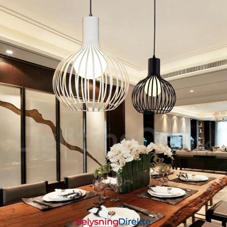 Moderne Og Moderne Metall 1 Lys Globeformet Anhengslampe