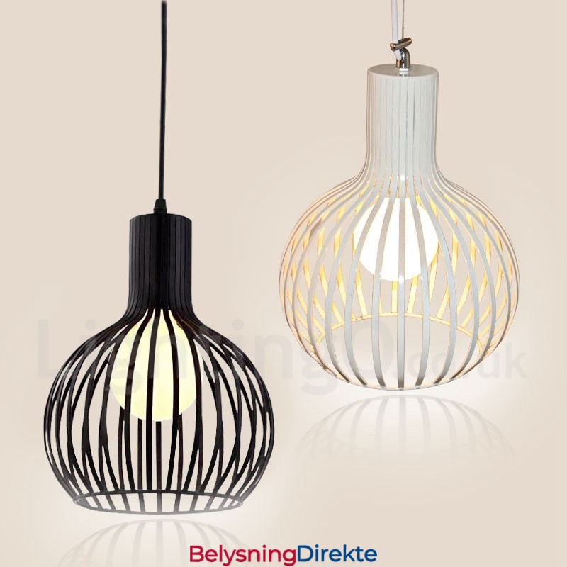 Moderne Og Moderne Metall 1 Lys Globeformet Anhengslampe