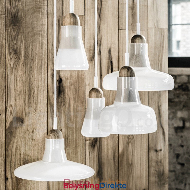 Retro Vintage Pendellampe Med Glassskjerm