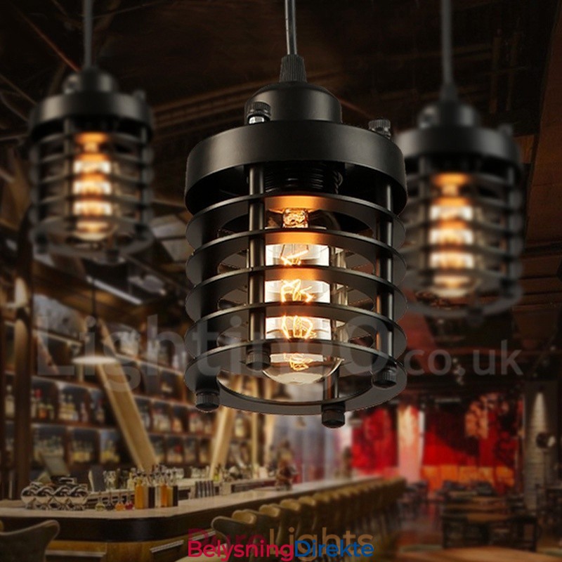 Retro Vintage Metall Pendellampe Med 1 Lys