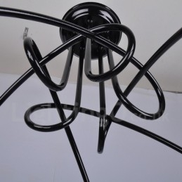 Svart Country Metall Lysekrone Med 5 Lys