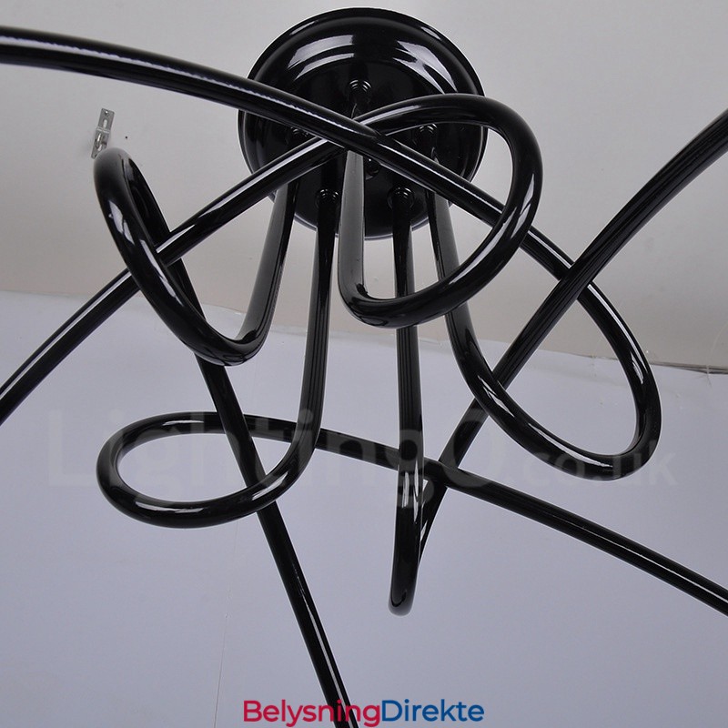 Svart Country Metall Lysekrone Med 5 Lys