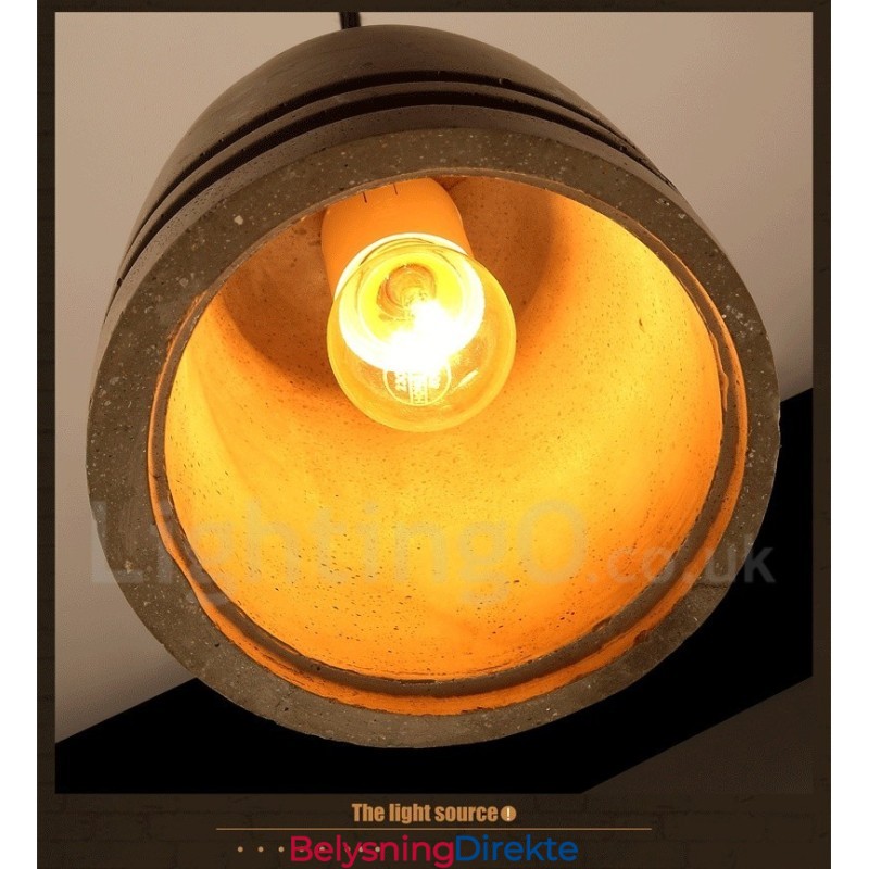 Retro Vintage Betong Pendellampe