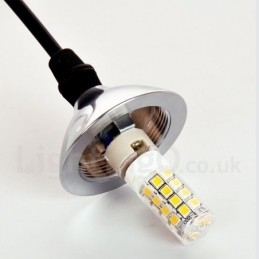 For 3-Lyss Svart Pendellampe Med Glassskjerm